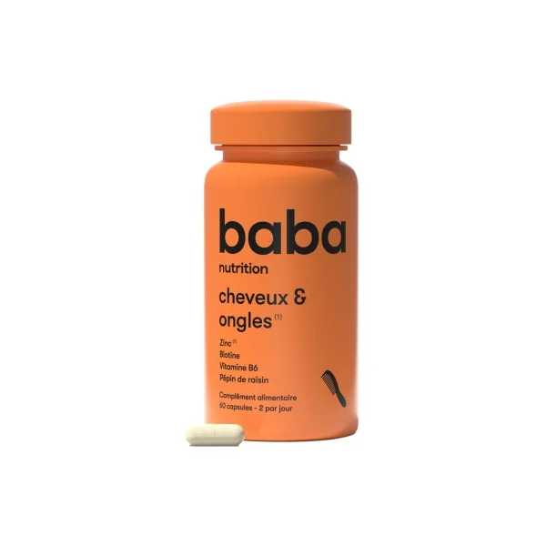 Baba Nutrition Cheveux et Ongles 60 Capsules