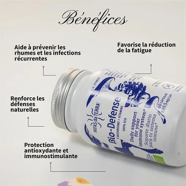 Bio-Defense - 11 Champignons BIO - Système immunitaire