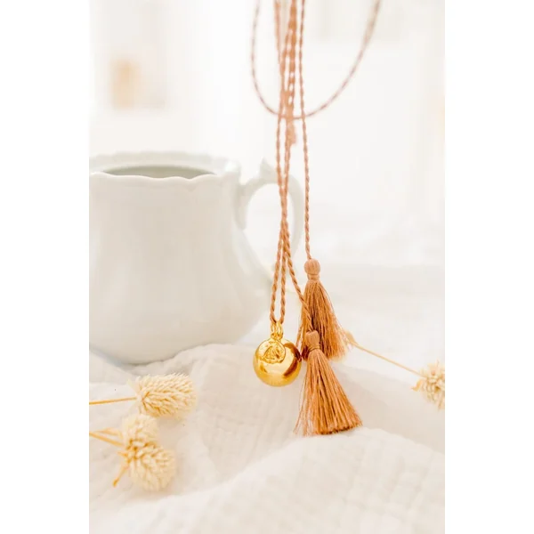Bola de grossesse charm coccinelle TALISMAN - cordon de soie