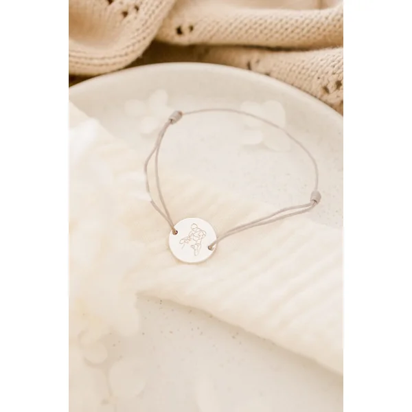 Bracelet papa personnalisé ajustable argent gravé PAPA COMPLICE