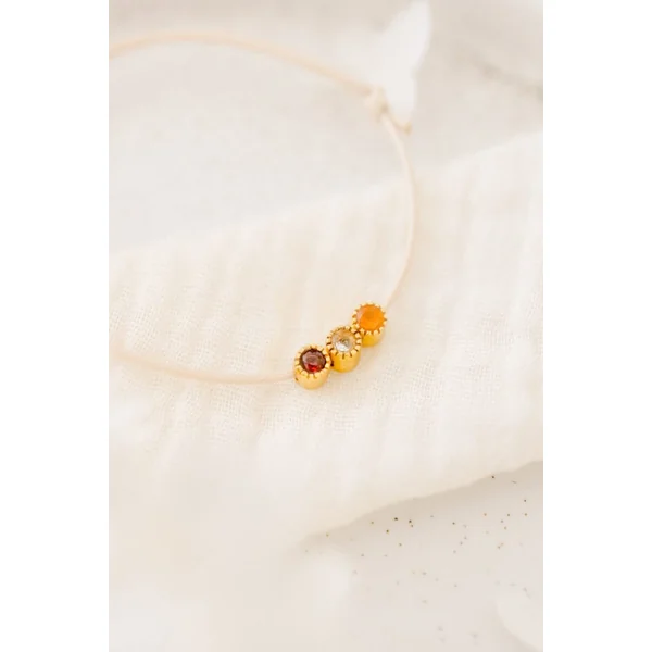 Bracelet pierre de naissance lien ajustable CE JOUR