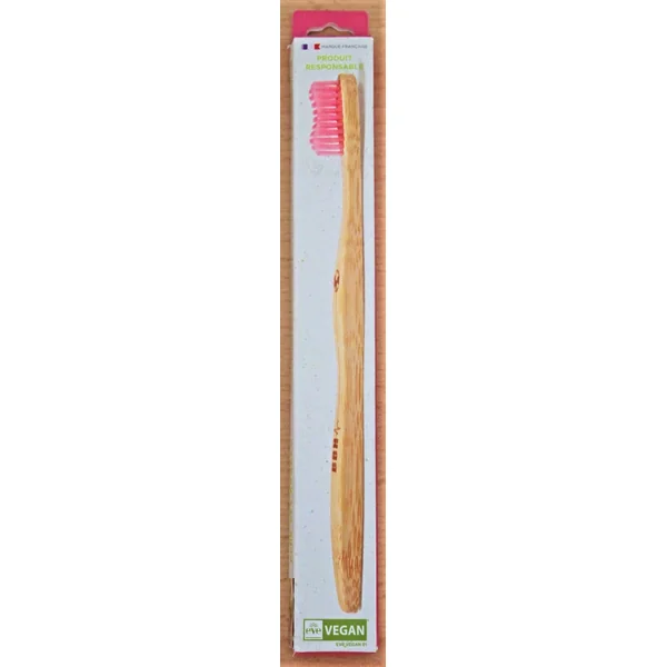 Brosse à dents colorée en bambou