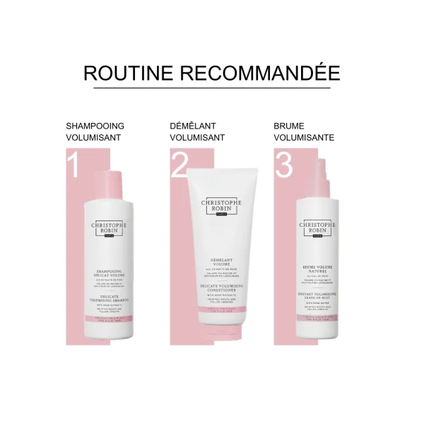Brume volumisante instantanée à l'eau de rose 150 ml