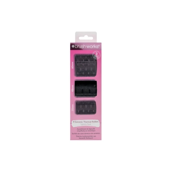 Brushworks Assortiment de Bigoudis Chauffant en Céramique