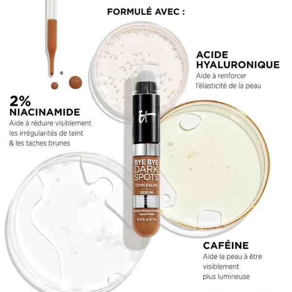 BYE BYE DARK SPOTS - Concealer Correcteur Teint + Sérum - Medium Warm 32, 6.7ml