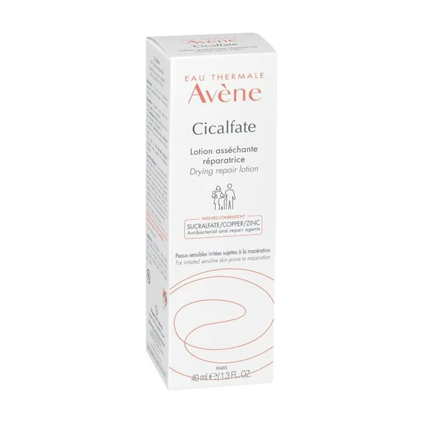 CICALFATE - Lotion Asséchante Réparatrice Antibactérienne - Corps - Peaux Sensibles Irritées, 40ml