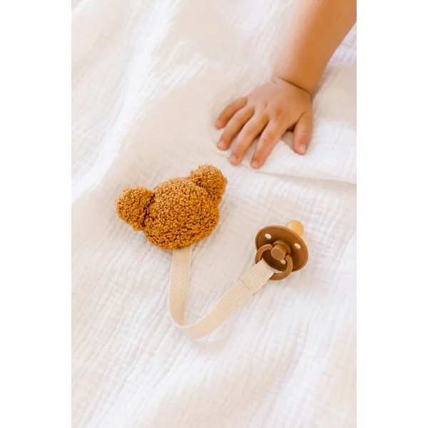 Coffret cadeau naissance bébé chaussons + lange + bavoir + attache tétine