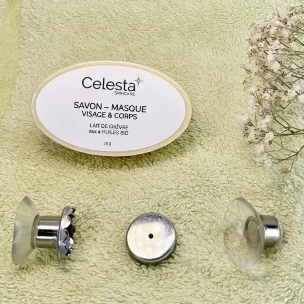 Coffret Duo : Savon Lait de Chèvre + Porte-Savon Aimanté