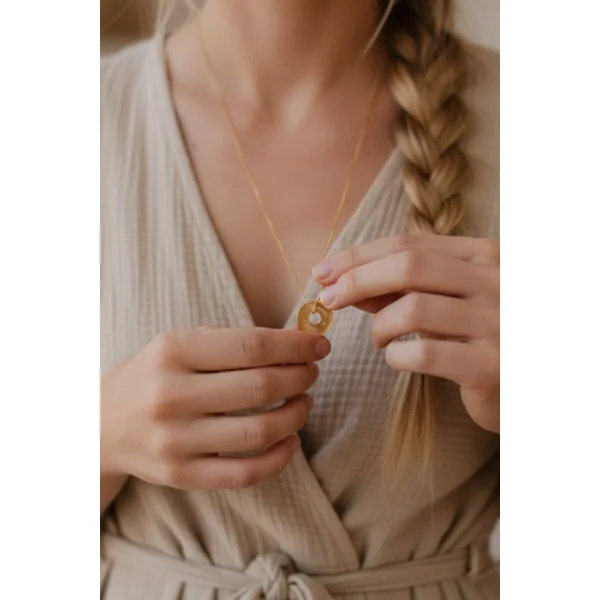 Collier personnalisé médaille or cible ÉPURE