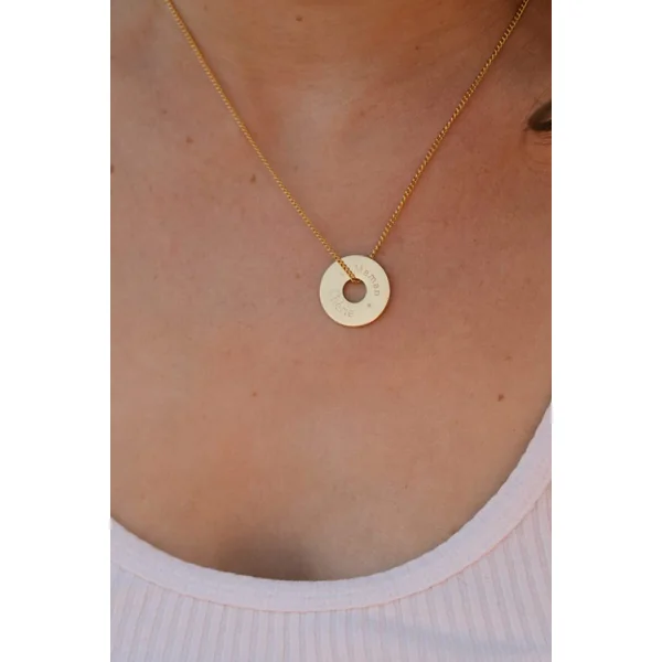 Collier personnalisé médaille or cible ÉPURE