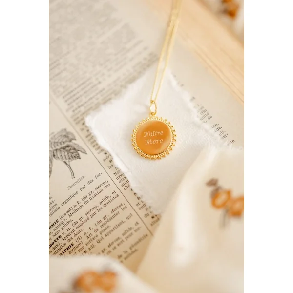 Collier personnalisé médaille or éclat ÉPURE