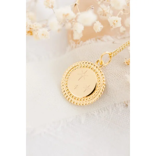 Collier personnalisé médaille sun or ETINCELLE