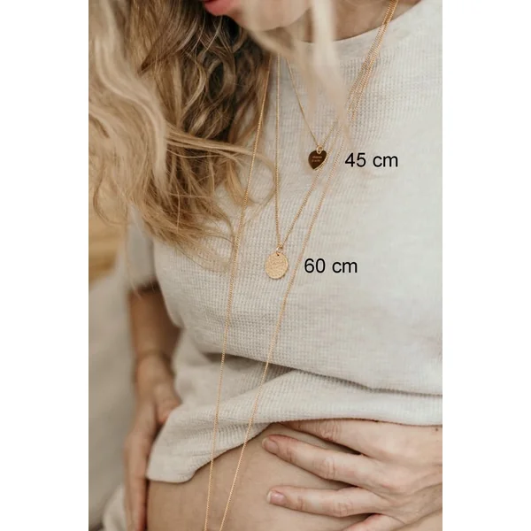 Collier pierre de naissance personnalisable COEUR BATTANT