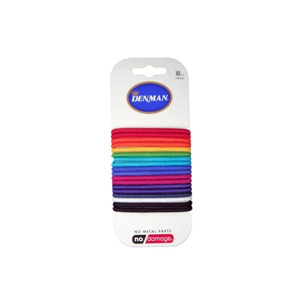 Denman 18 élastiques coloris assortis 4 mm