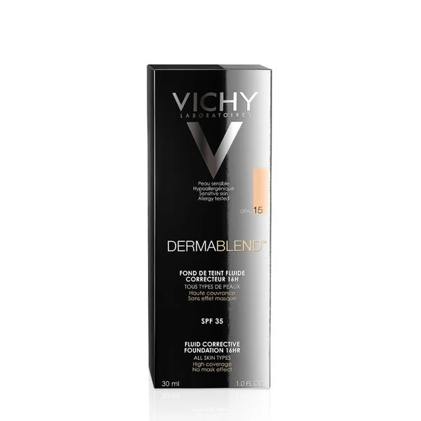 DERMABLEND - 15 - Fond de Teint Fluide Correcteur peaux Normales à Sèches Opal, 30ml
