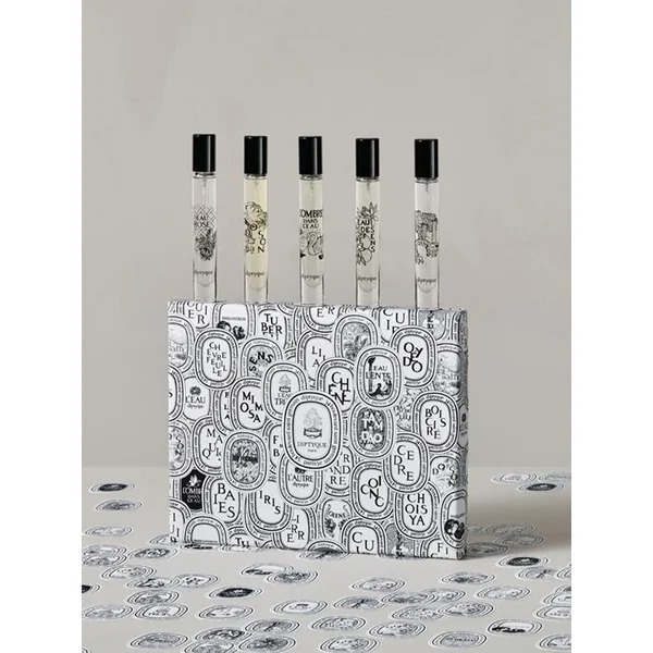 Diptyque gift set with 5 eaux de toilettes