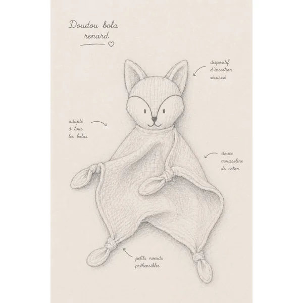 Doudou RENARD - 2en1 compatible bola de grossesse