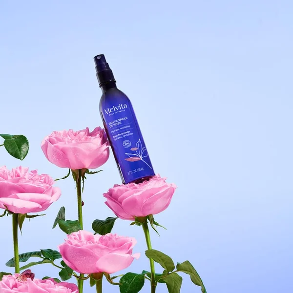 Eau Florale de Rose Bio Spray - Visage et Corps - Tous Types de Peaux, 200ml