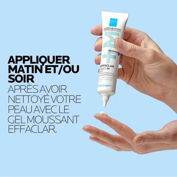 EFFACLAR DUO+M - Soin Triple Correction Anti-Imperfections, Boutons & Points noirs, 40ml