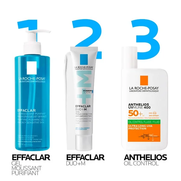 EFFACLAR DUO+M - Soin Triple Correction Anti-Imperfections, Boutons & Points noirs, 40ml
