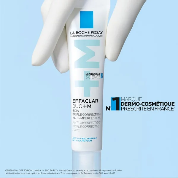 EFFACLAR DUO+M - Soin Triple Correction Anti-Imperfections, Boutons & Points noirs, 40ml