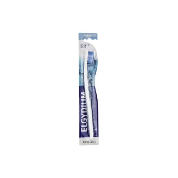 Elgydium Nature Color Brosse à Dents Souple - Couleur : Bleu