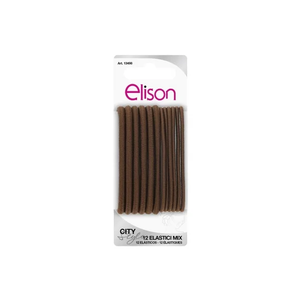 Elison 12 Élastiques Mix - Couleur : Marron