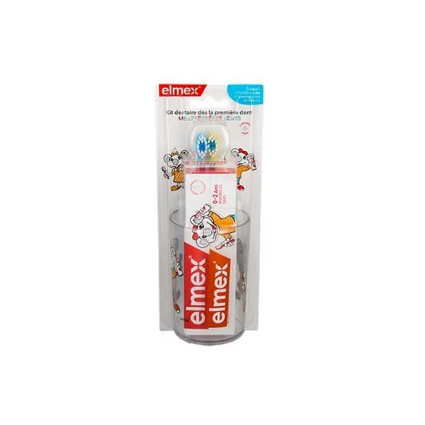 Elmex Kit Dentaire Enfant - Couleur : Bleu & Jaune