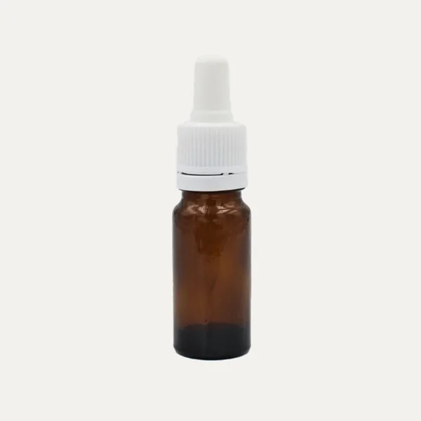 Flacon avec pipette en verre ambré - 10 ml ou 30 ml