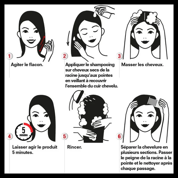 FLASH - Shampoing Anti-Poux et Lentes - Traitement 5 minutes, 2x100ml