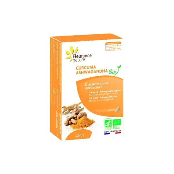 Fleurance Nature Curcuma Ashwagandha Bio 15 Comprimés