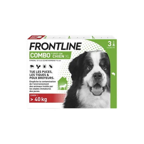 Frontline Combo Chien XL (+ de 40 kg) 3 Pipettes