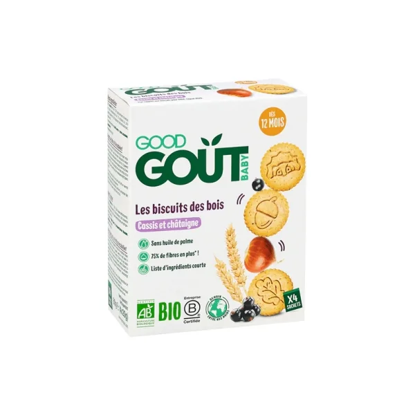 Good Goût Biscuits des Bois Cassis et Châtaigne Dès 12 Mois Bio 80 g