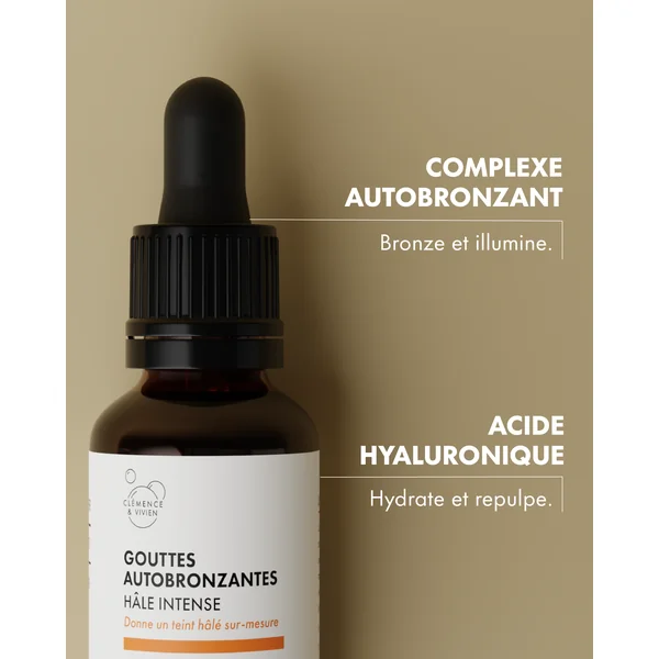 Gouttes autobronzantes hâle intense
