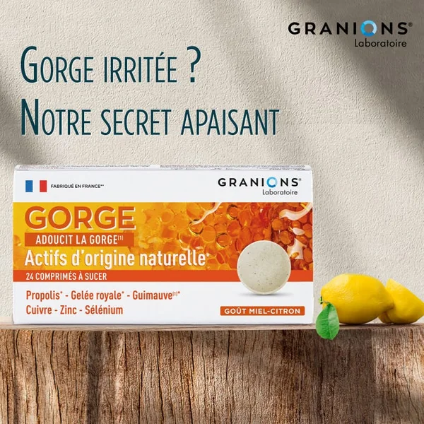Granions Gorge - Adoucit la Gorge, 24 comprimés à sucer