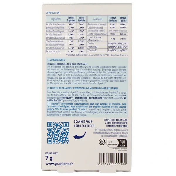 Granions Probiotiques Flore Intestinale