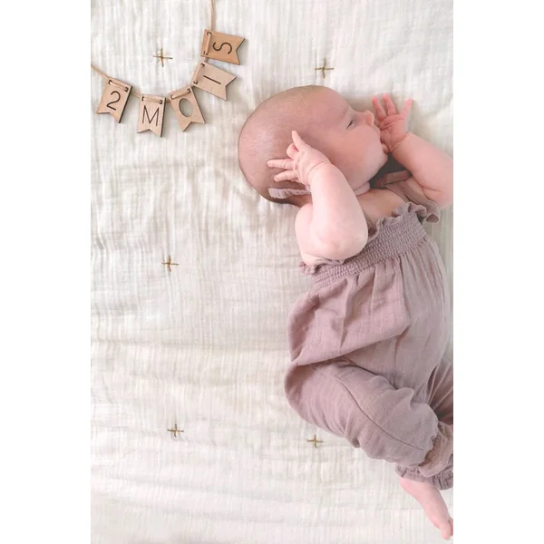 Guirlande étapes 12 mois en bois bébé MA PREMIERE ANNEE