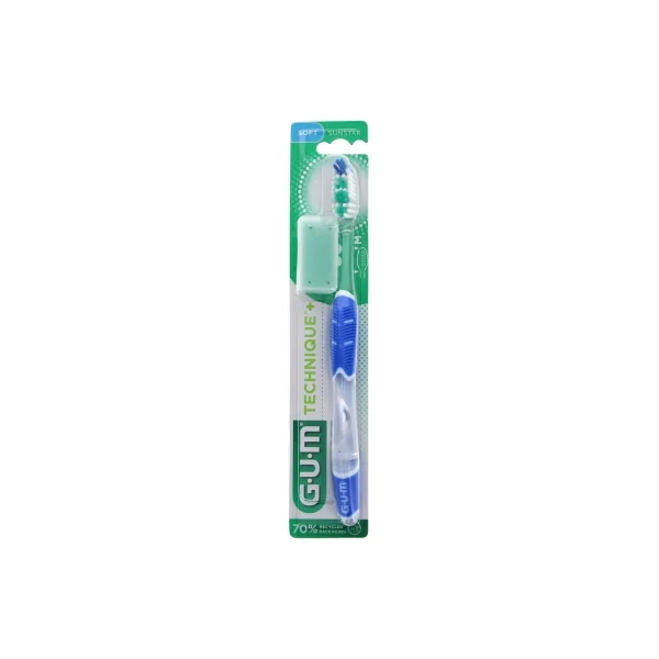 GUM Brosse à Dents Technique+ 490 - Couleur : Bleu