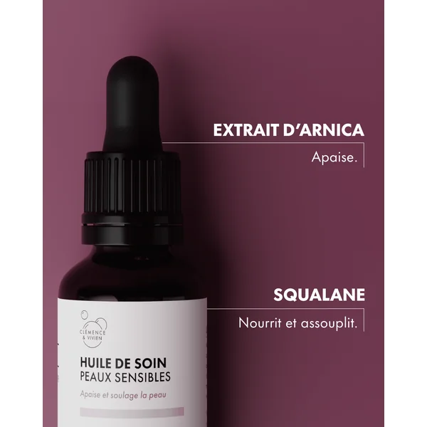 Huile de soin peaux sensibles