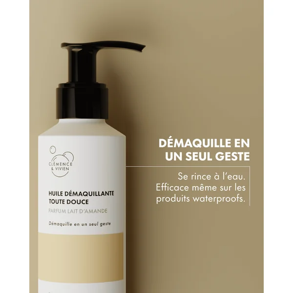 Huile démaquillante toute douce parfum lait d'amande