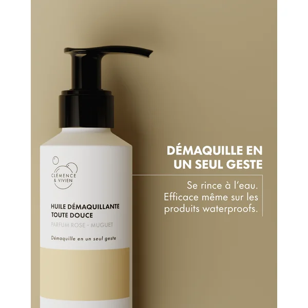 Huile démaquillante toute douce parfum rose-muguet
