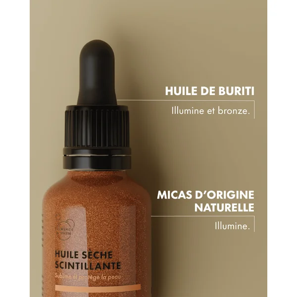 Huile sèche scintillante