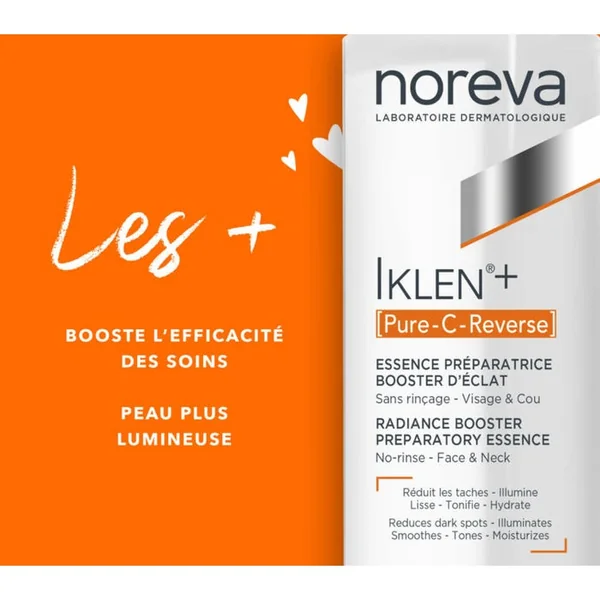 IKLEN + [PURE-C-REVERSE] - Essence Préparatrice Booster d'Eclat - Visage - Tous Types de Peaux, 200ml