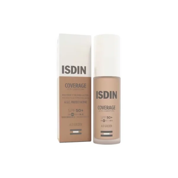 Isdin Coverage Fond de Teint SPF50+ 30 ml - Teinte : 4.0 Golden