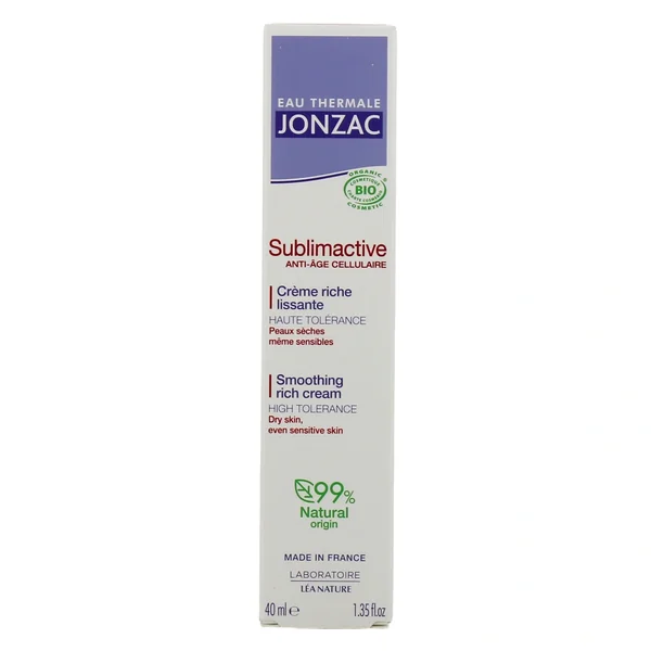 Jonzac Sublimactive Crème Riche Lissante