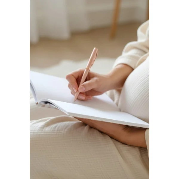 Journal de grossesse soft touch 80 pages - Fabriqué en France