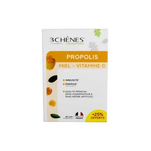 Les 3 Chênes Propolis 20 Ampoules Offre Spéciale