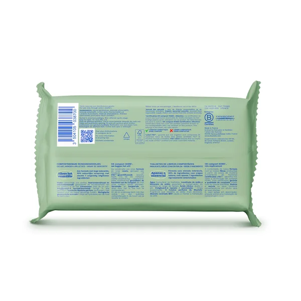 Lingettes nettoyantes compostables