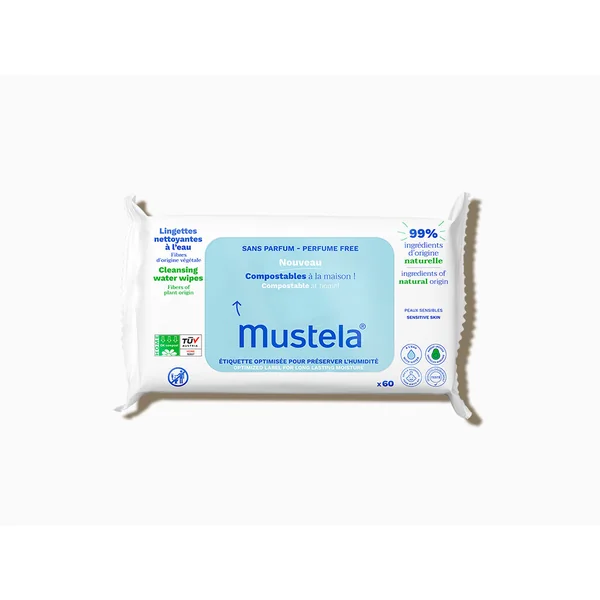 Lingettes nettoyantes à l'eau compostables