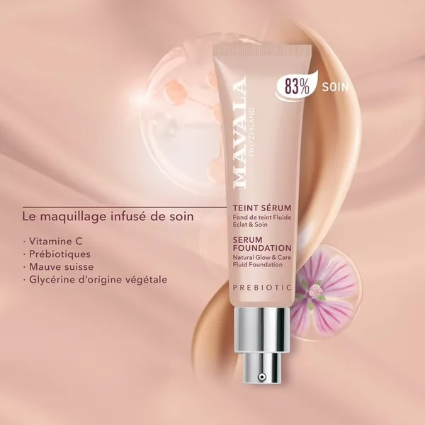 MAKEUP + CARE - Fond de Teint Sérum Fluide Teinte Light Medium - Tous Types de Peaux, 30ml
